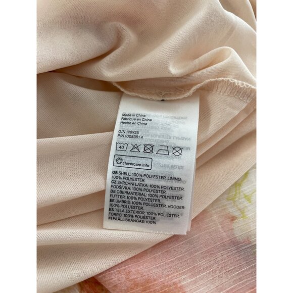 H&M NWT Floral Long-Sleeve V-Neck Maxi Dress With Sheer Overlay & Lining Size M - Picture 6 of 11